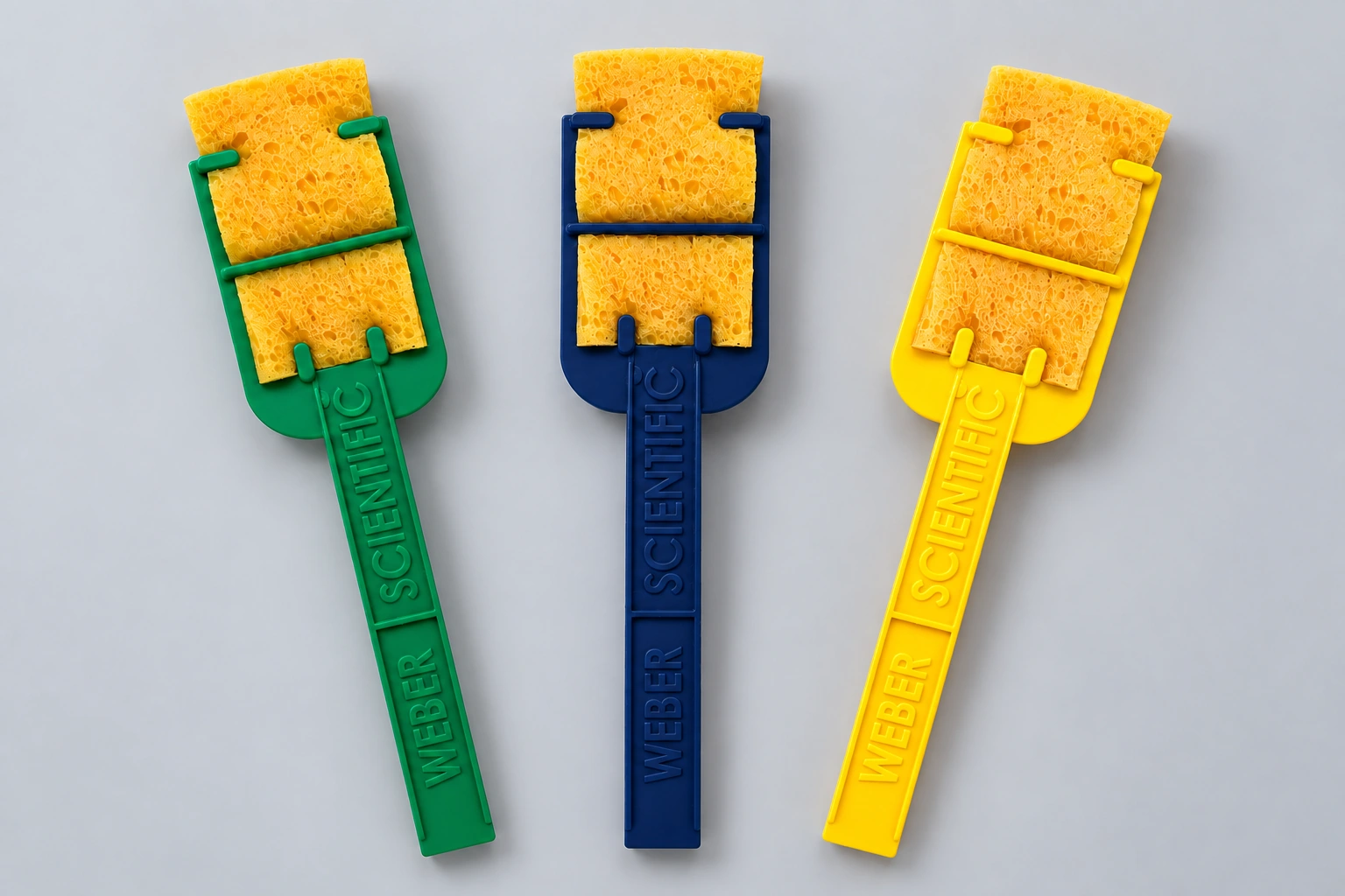 Drie Megasampler sponssticks voor oppervlaktebemonstering